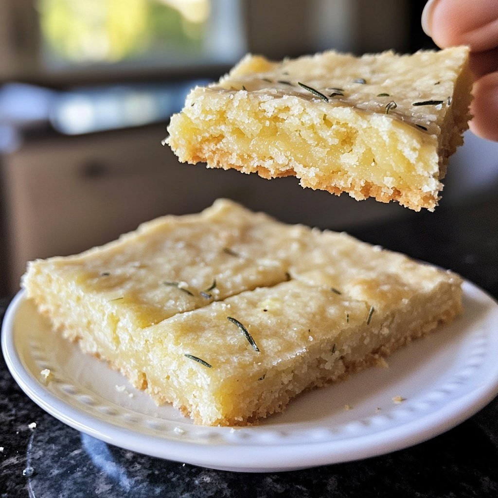 Meyer Lemon Rosemary Shortbread