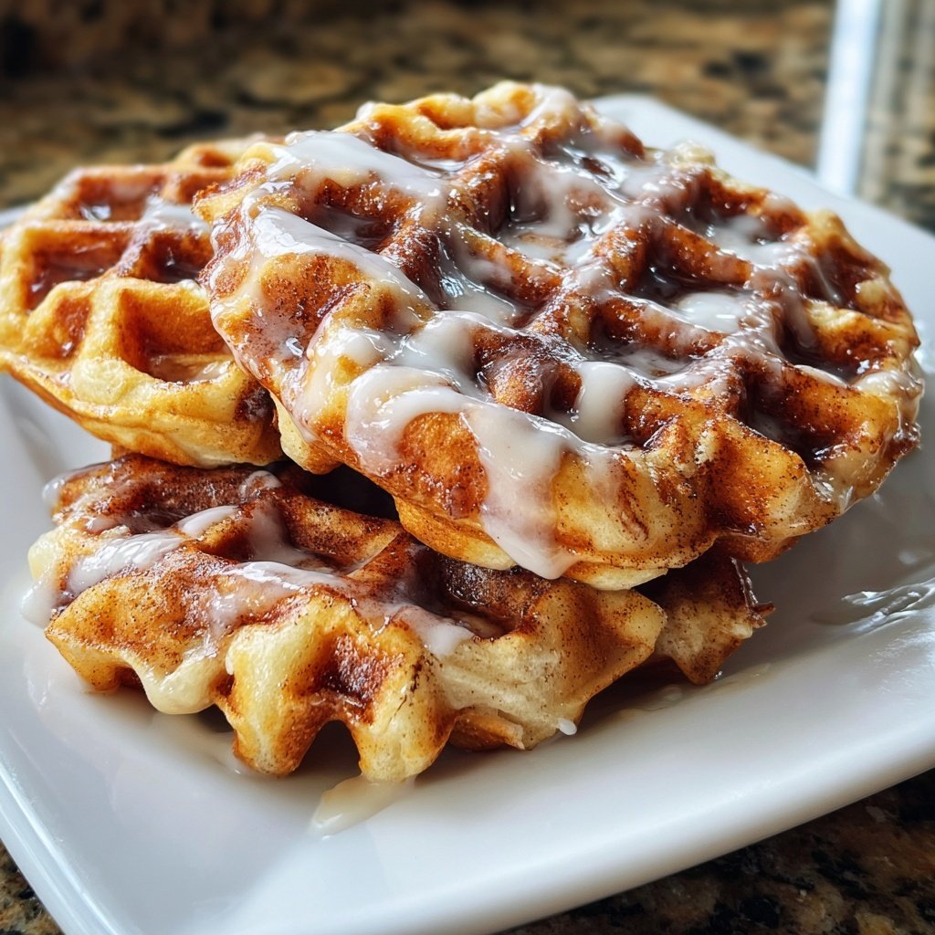 Cinnamon Roll Waffles Recipe