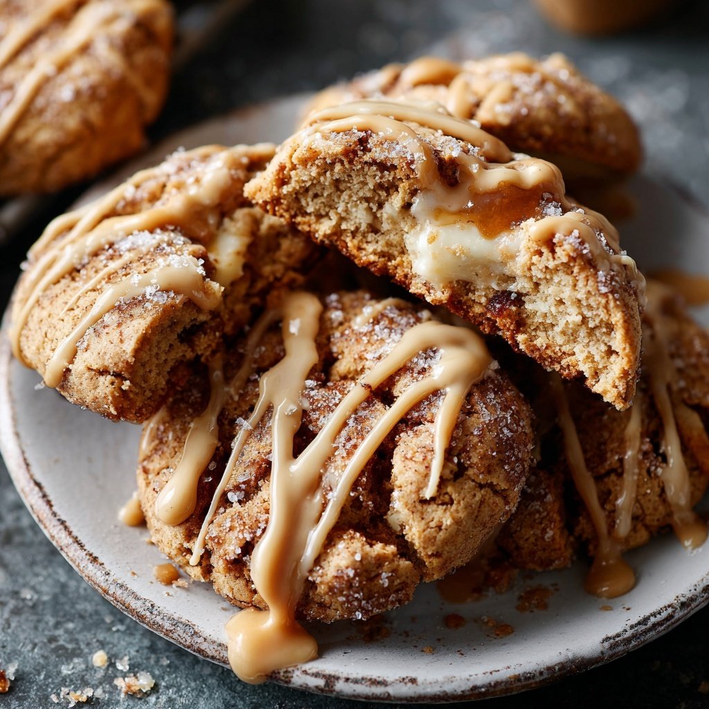 Cinnamon Cream Cheese Stuffed Cookies