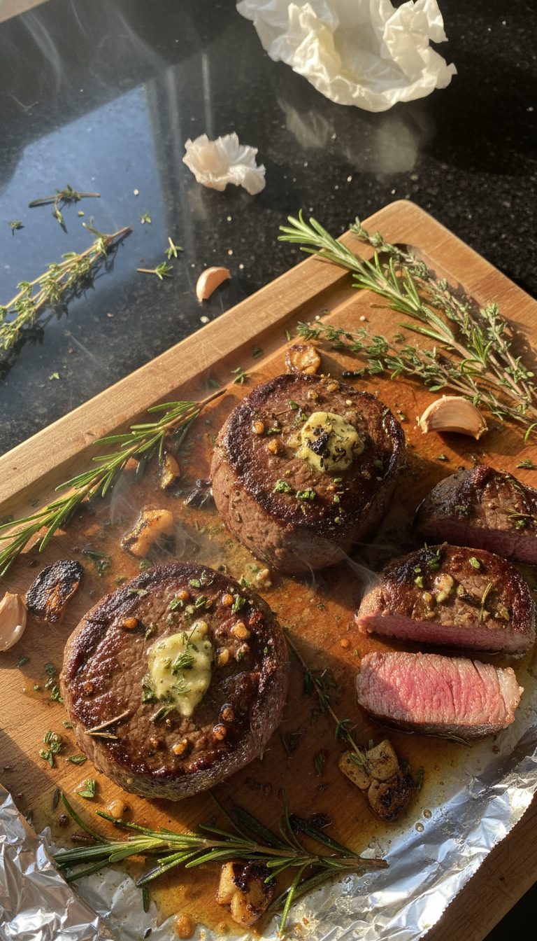 Herbed Foil Pack Filet Mignon
