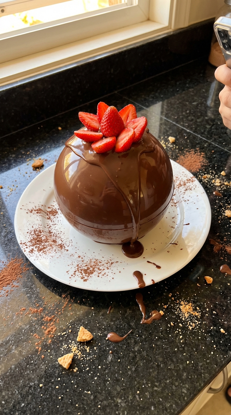 Chocolate Strawberry Balloon Dessert