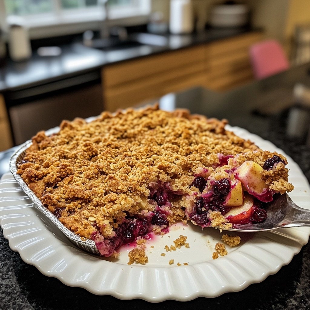 Apple Cranberry Crumble with Cinnamon Streusel