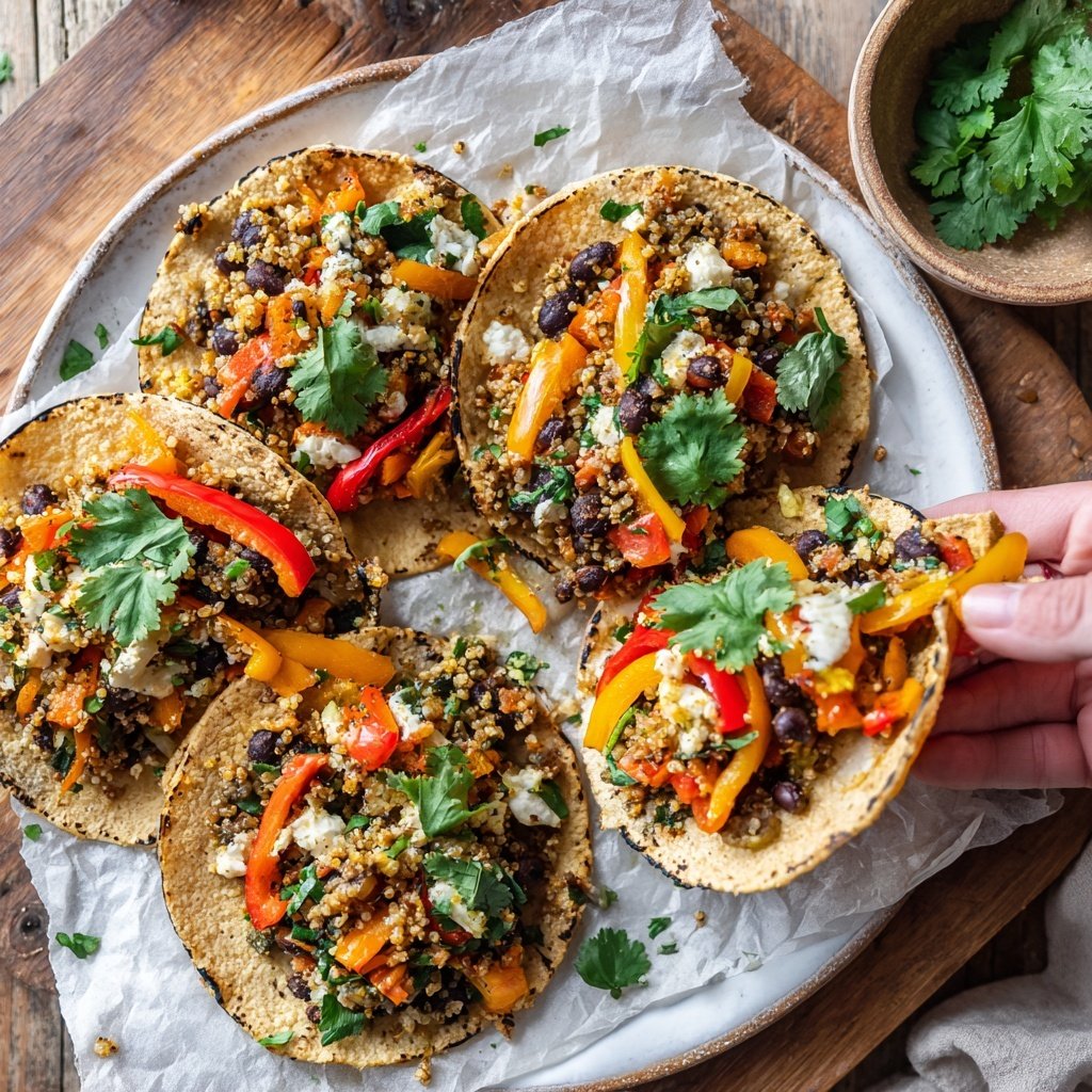 Quinoa Black Bean Veggie Tacos