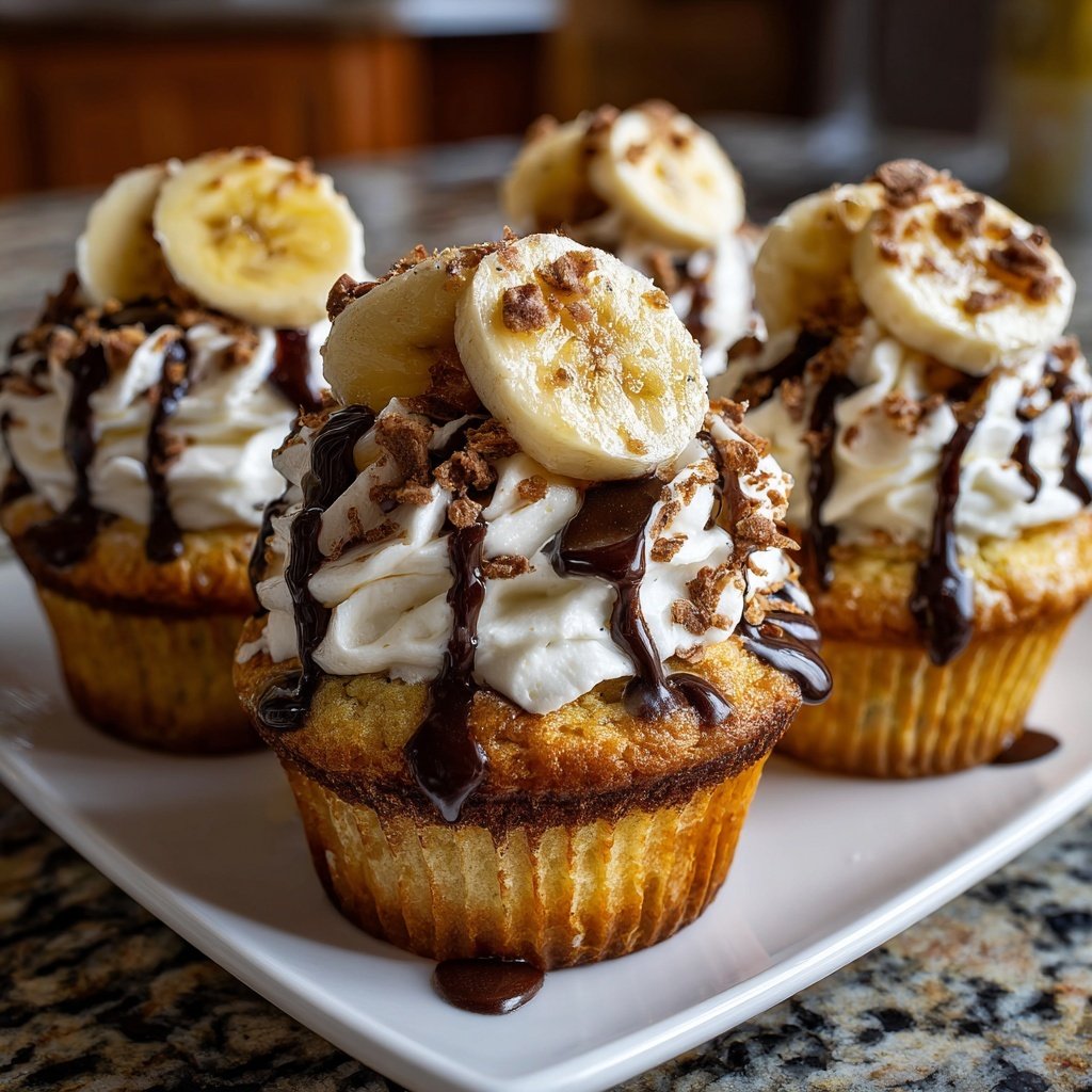 Banana Split Cupcake Creation