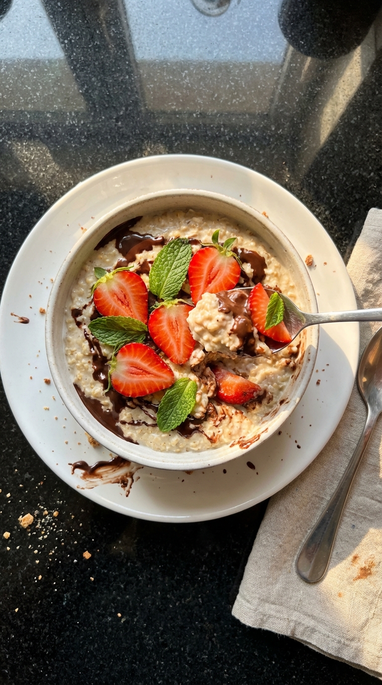 Mint Chocolate Strawberry Oats