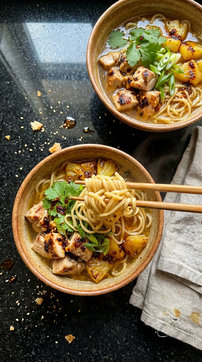 Pineapple Chicken Ramen Bowls