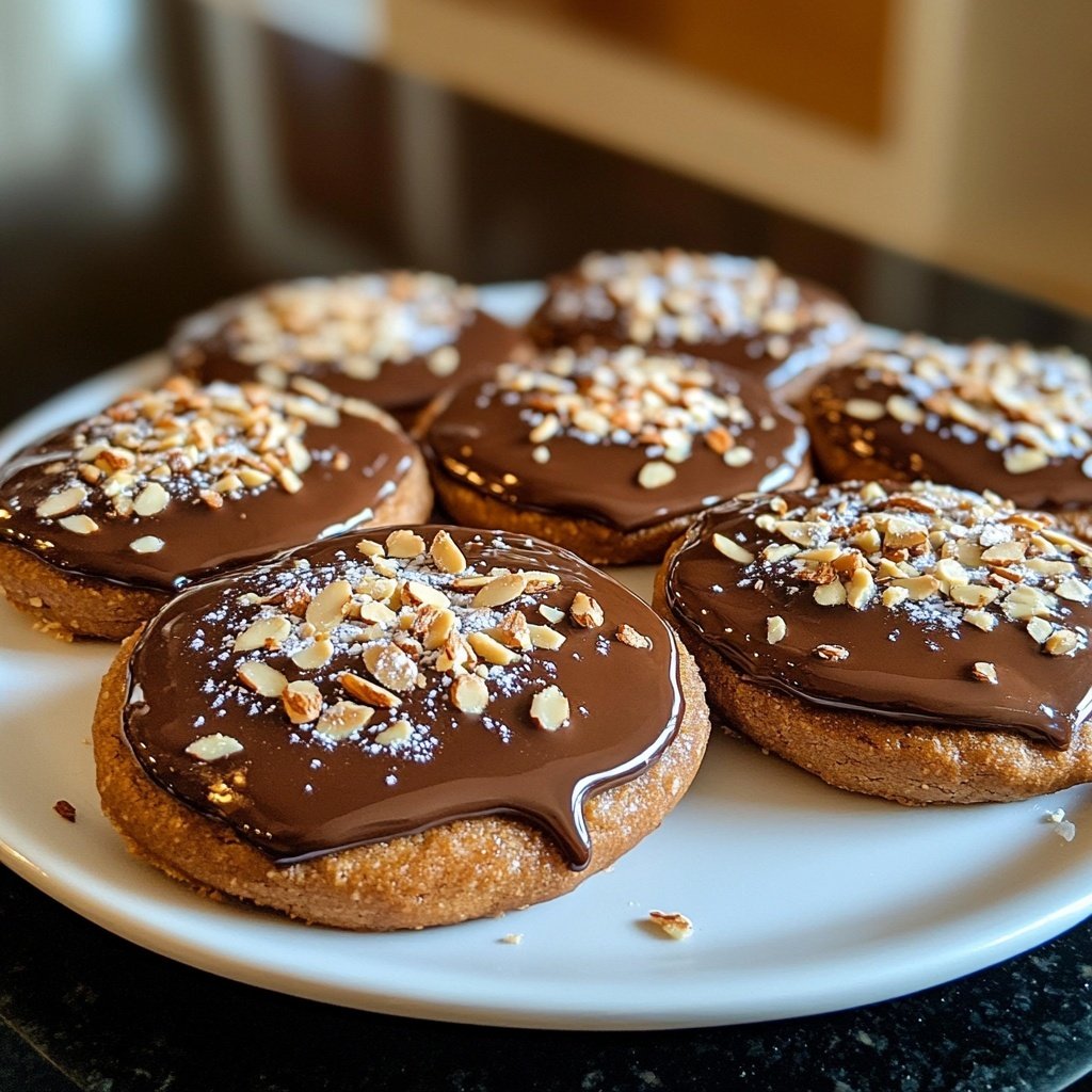 Chocolate-Glazed Lebkuchen Rounds