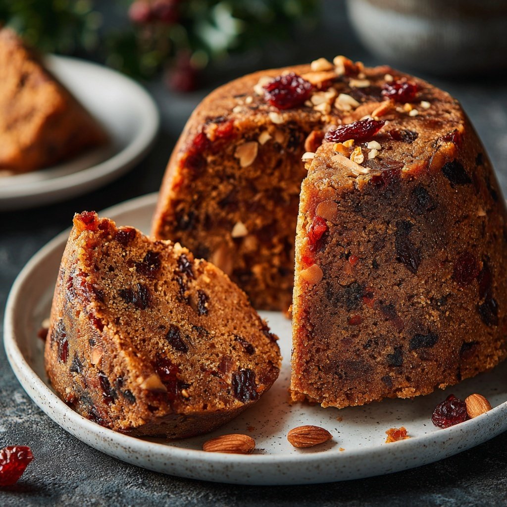 Vegan Christmas Pudding with Brandy