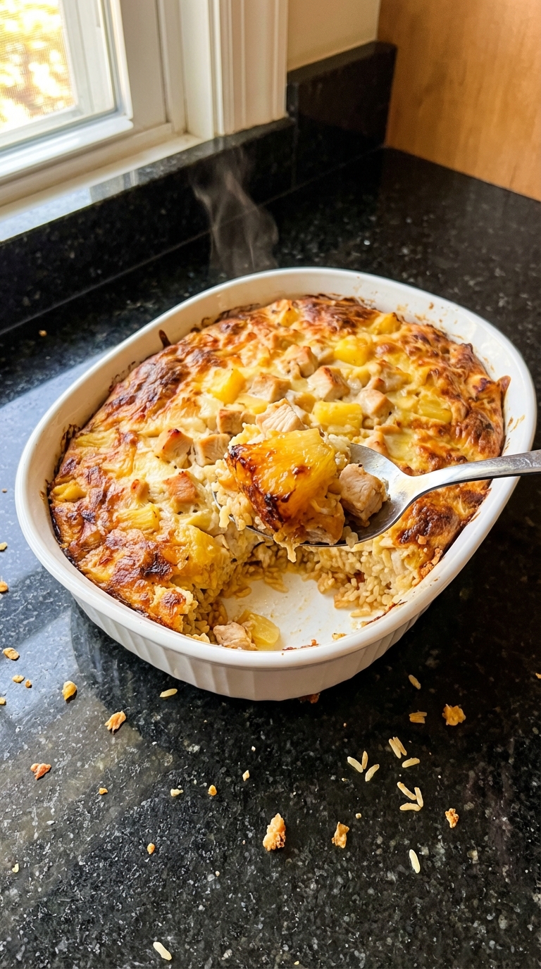 Pineapple Chicken Rice Bake