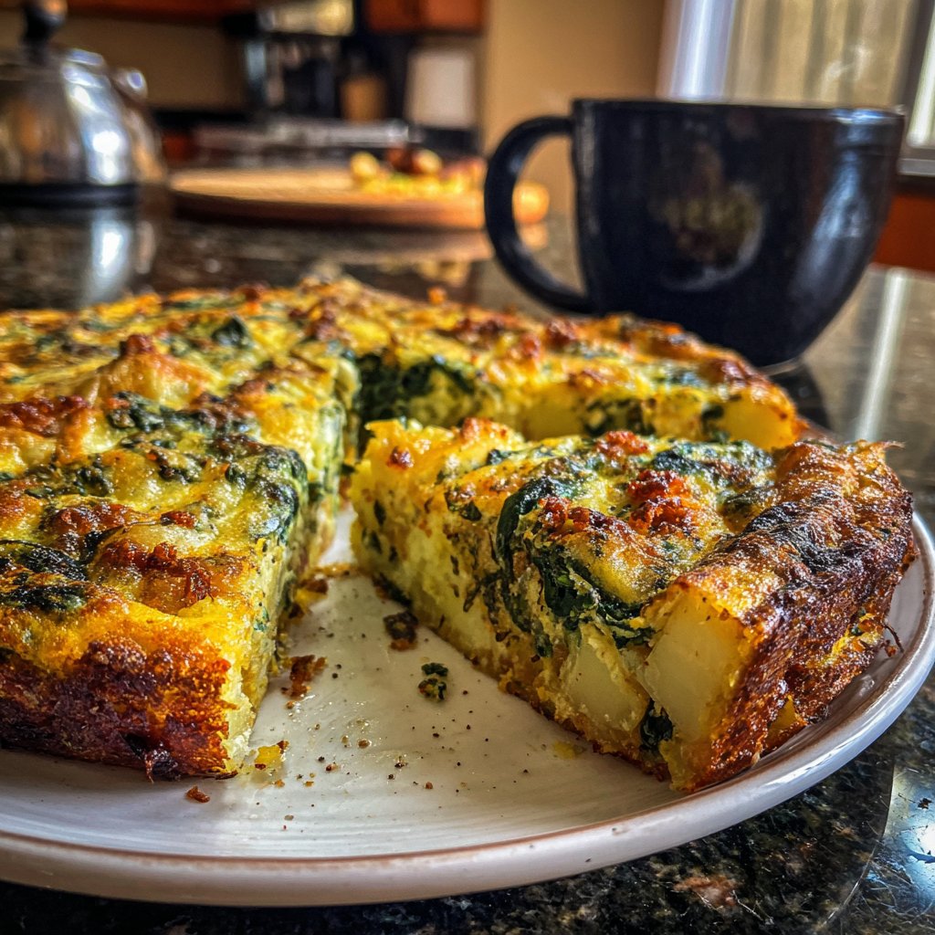 Savory Spinach Potato Frittata