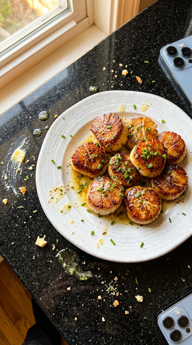 Lemon Chive Seared Scallops