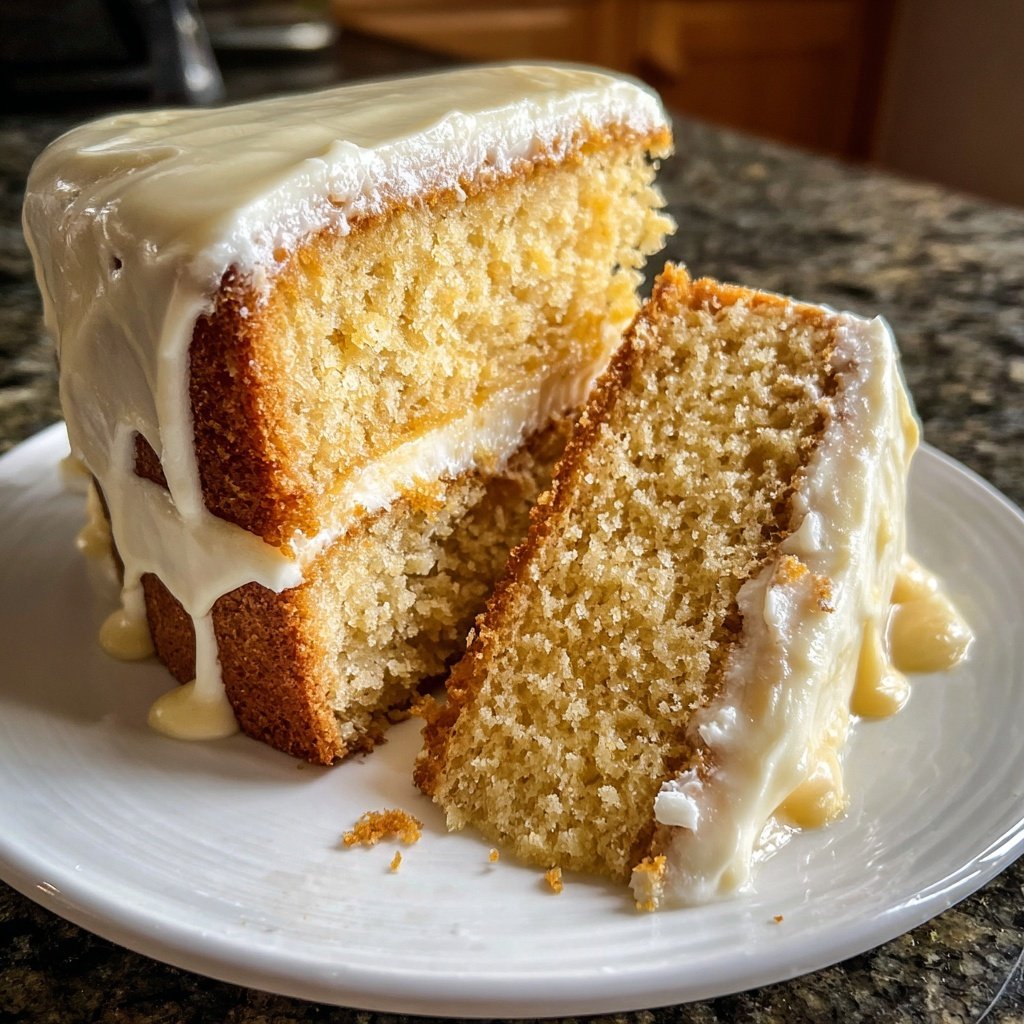Vanilla Layer Cake with Creamy Vanilla Frosting