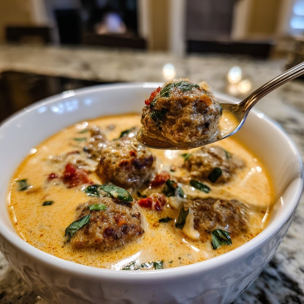 Creamy Italian Meatball Soup