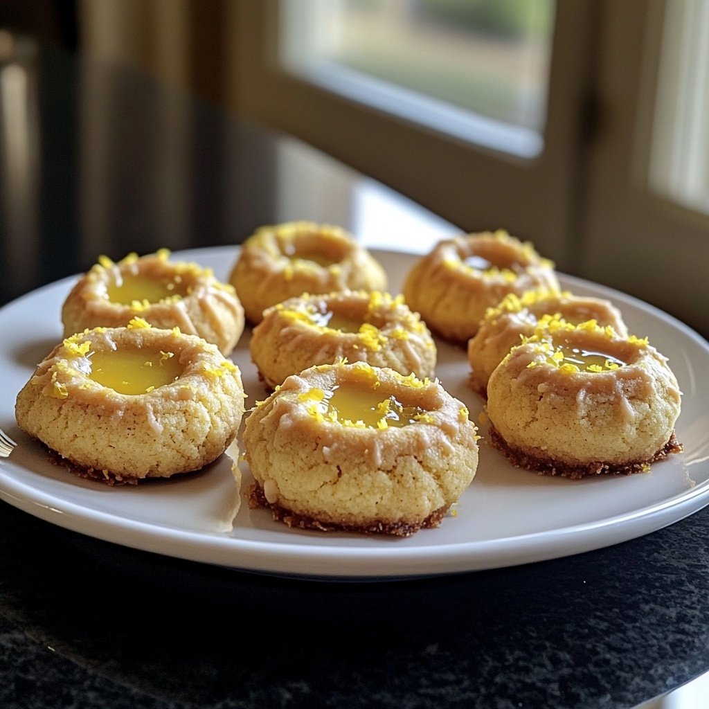 Lemon Zest Thumbprint Cookies