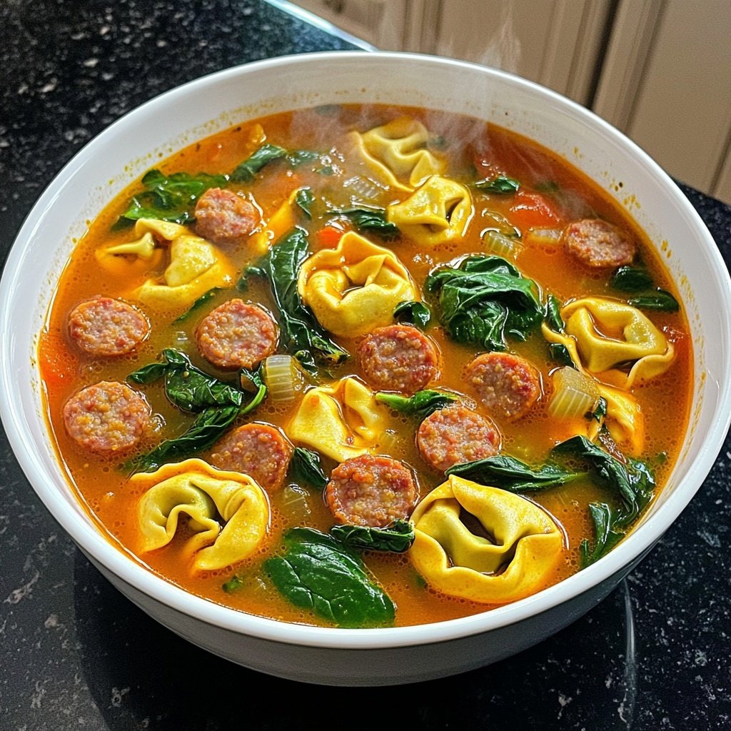 Italian Sausage Tortellini Soup