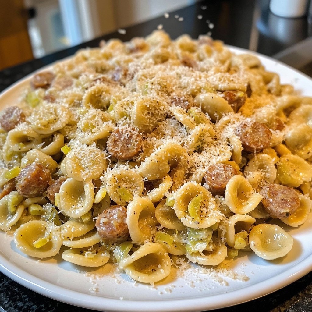 Sausage and Leek Orecchiette