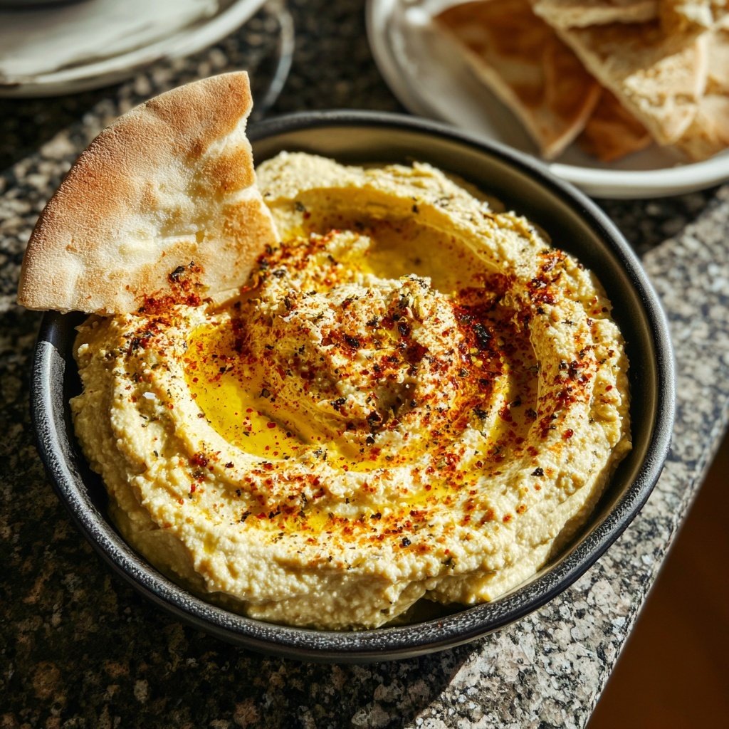 Roasted Garlic Hummus Bowls