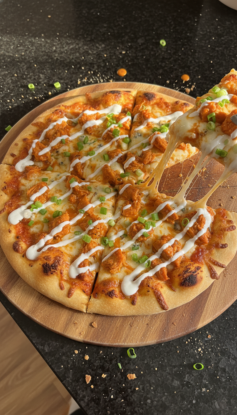 Buffalo Chicken Flatbread Pizza
