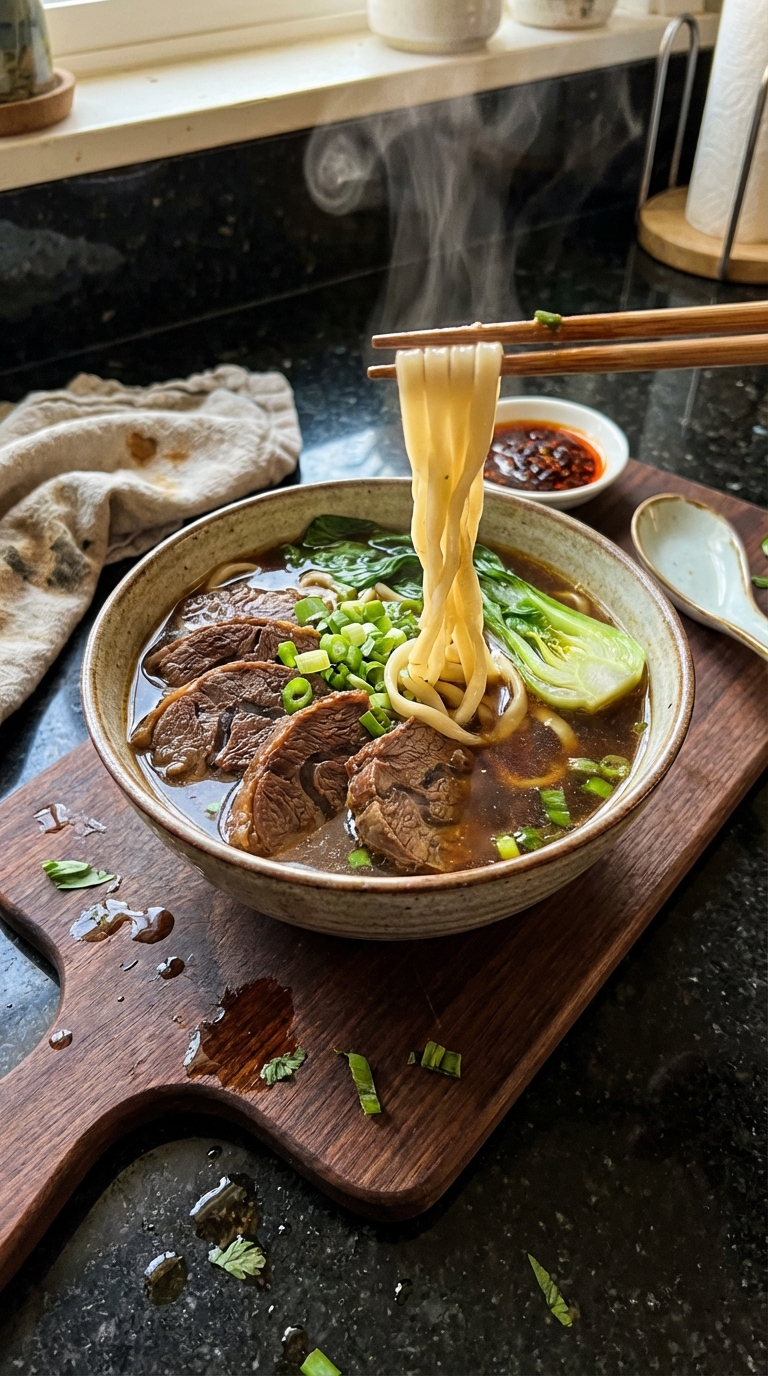 Savory Asian Beef Noodle Soup
